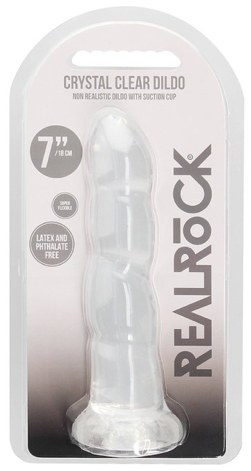 Gode Twist Crystal RealRock 16 x 4cm Transparent