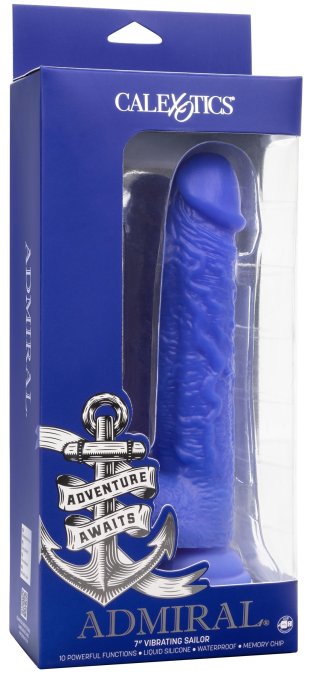 Gode vibrant Admiral 14 x 3.7 cm Bleu