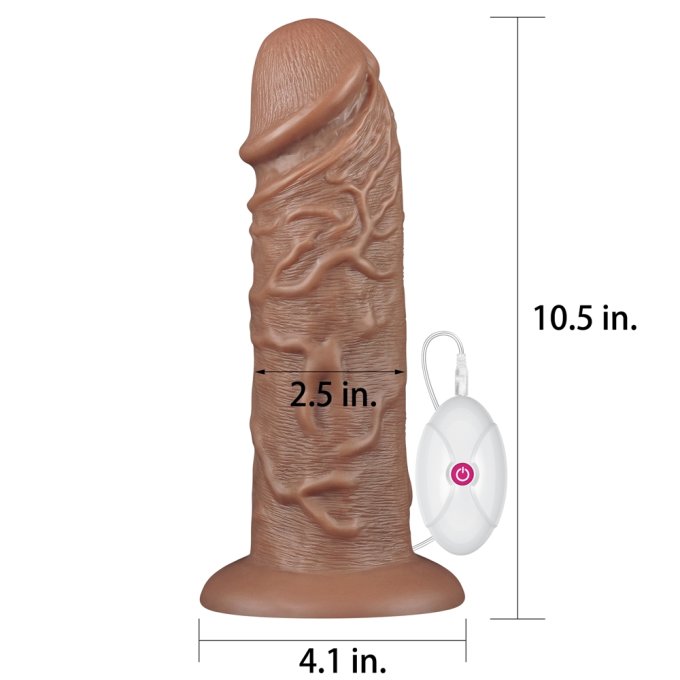 Gode vibrant Chubby Dildo 23 x 6.5 cm Marron