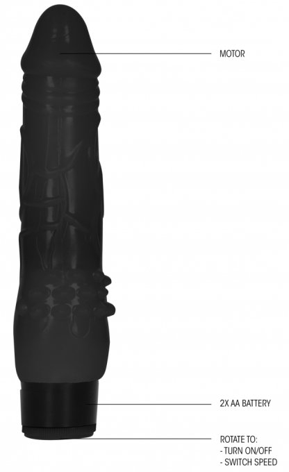 Gode vibrant Dildo Vibe Fat 17 x 5cm Noir