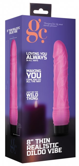 Gode vibrant Dildo Vibe Thin 18 x 4.2cm Rose