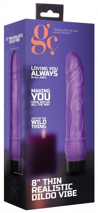 Gode vibrant Dildo Vibe Thin 18 x 4.2cm Violet