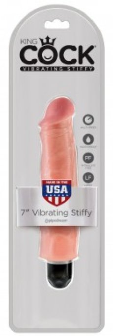 Gode vibrant King Cock Stiffy 18 x 4.5 cm Flesh