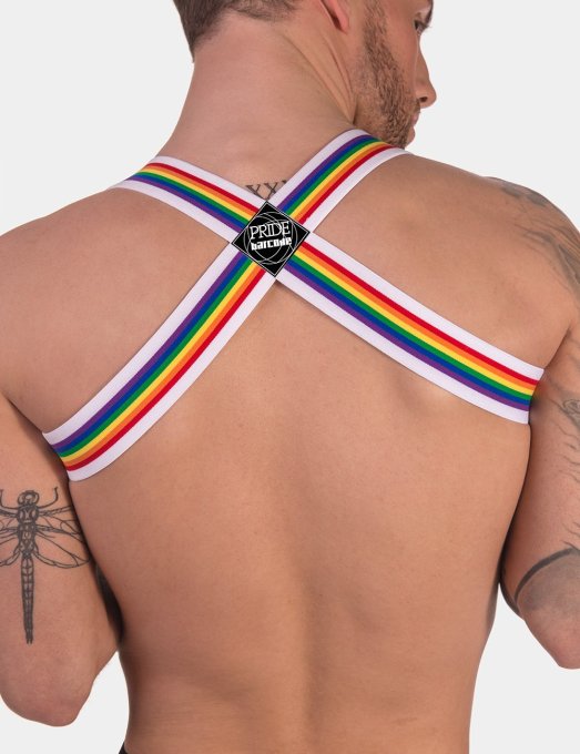 Harnais élastique Barcode Pride Blanc