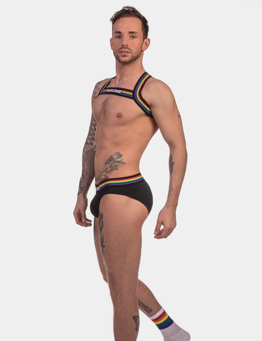 Harnais élastique Barcode pride Noir