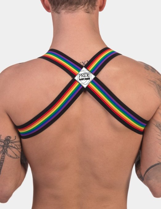 Harnais élastique Barcode pride Noir