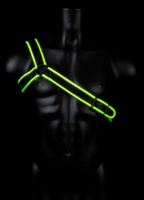 Harnais phosphorescent Gladiator Glow Noir-Vert Neon