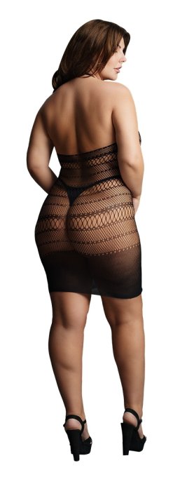 Robe sexy Grande Taille HIGH LACE Noire