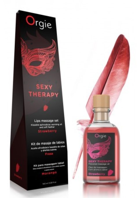 Huile de massage embrassable Sexy Therapy Fraise 100ml