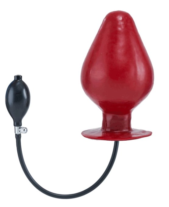 Plug gonflable en latex Vortex XL 20.5 x 12cm Rouge