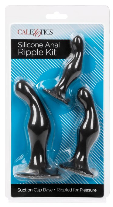 Kit 3 Plugs Silicone Ripple Kit Noirs