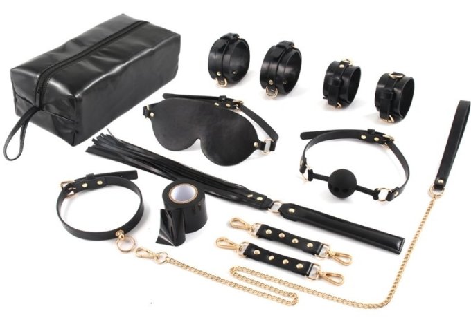 Kit d'accessoires SM avec sacoche 7 Pièces Noir