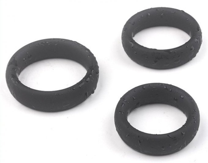 Kit de 3 cockrings silicone Thick Set