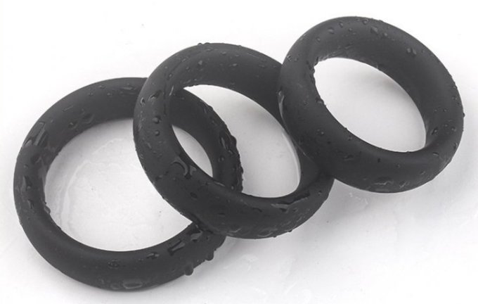 Kit de 3 cockrings silicone Thick Set