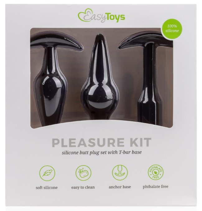 Kit de 3 plugs Pleasure Noirs