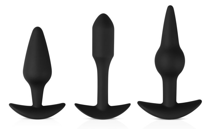 Kit de 3 plugs Pleasure Noirs