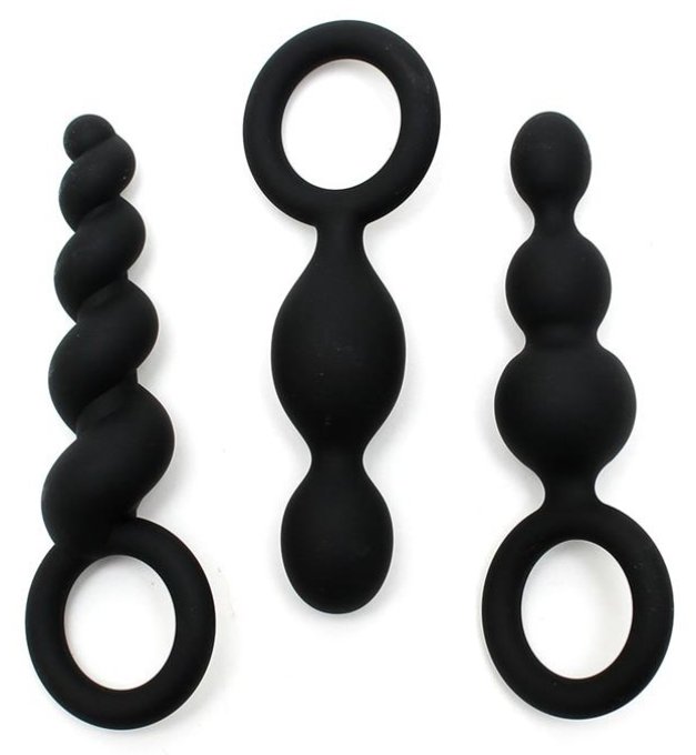 Kit de 3 plugs Silicone Booty Call Satisfyer 9.5 x 2.5cm