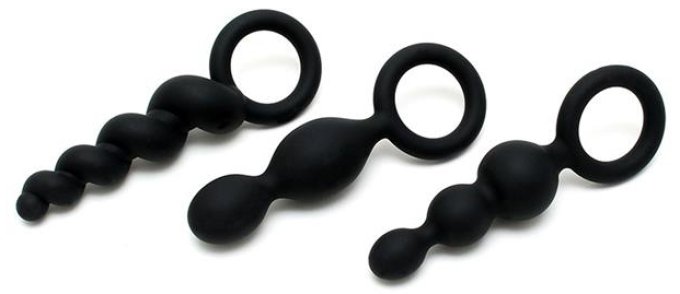 Kit de 3 plugs Silicone Booty Call Satisfyer 9.5 x 2.5cm