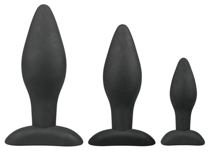 Kit de 3 plugs silicone Rocket Noirs