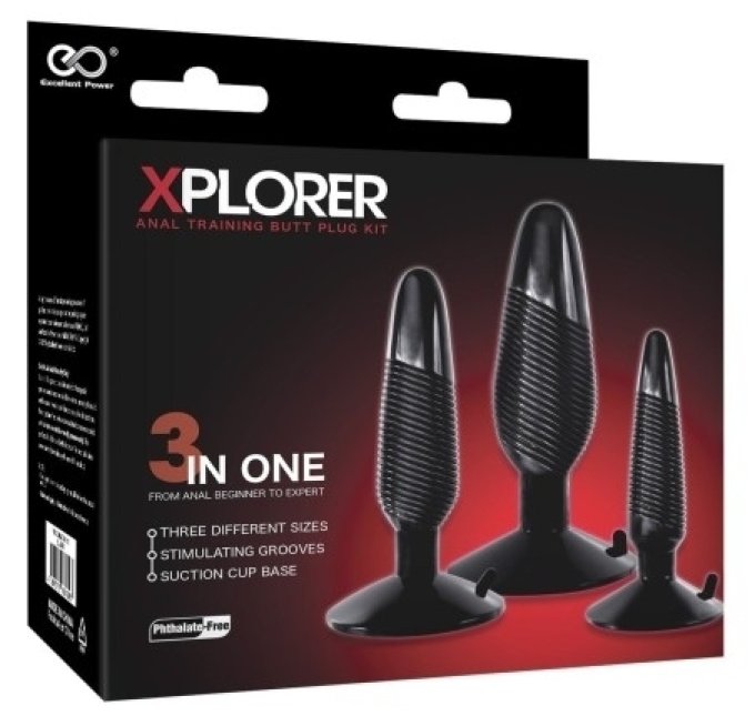 Kit de 3 plugs Xplorer noirs