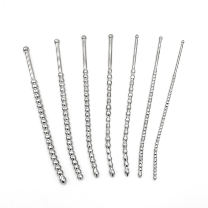 Kit de 7 Tiges d'urètre Beaded Dilator 20 cm - Diamètres 5 à 10mm