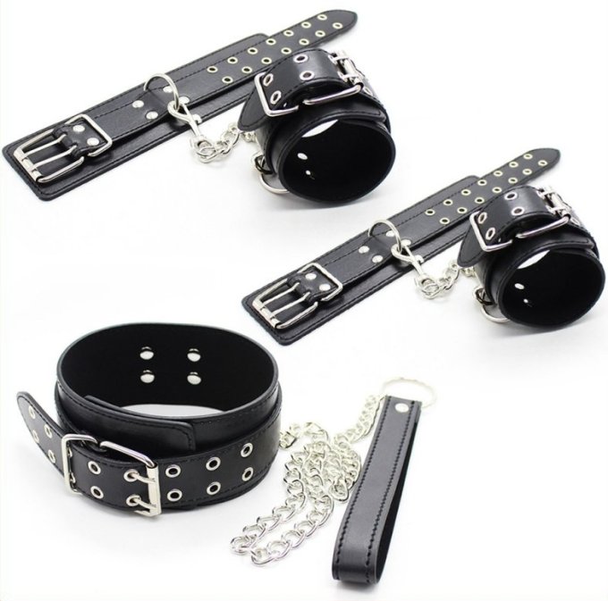 Kit Menottes et Collier Double Pin Noir