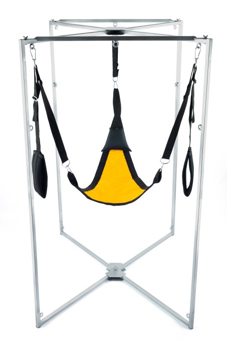 Kit Sling Tissu Triangle Jaune-Noir Armature Grise