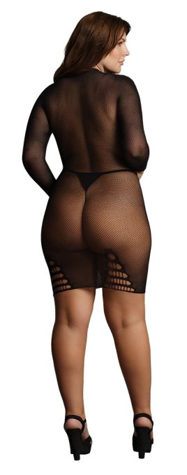 Robe sexy Grande Taille LONG SLEEVE Noire