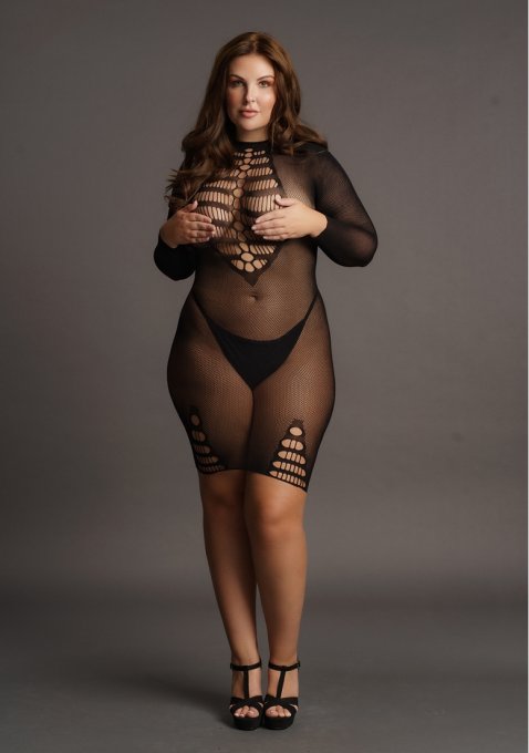 Robe sexy Grande Taille LONG SLEEVE Noire