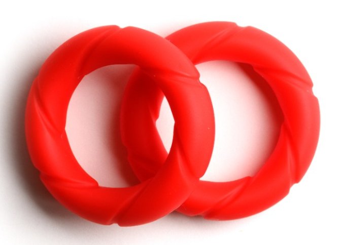 Lot de 2 Cockrings Ready Rings Rouges