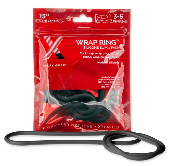 Lot de 2 cockrings silicone Wreap Ring 12.7cm à enrouler