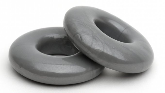 Lot de 2 Cockrings souples Stacker 20 mm Gris