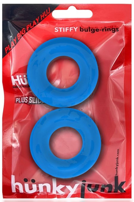 Lot de 2 cockrings Stiffy Bulge Bleus