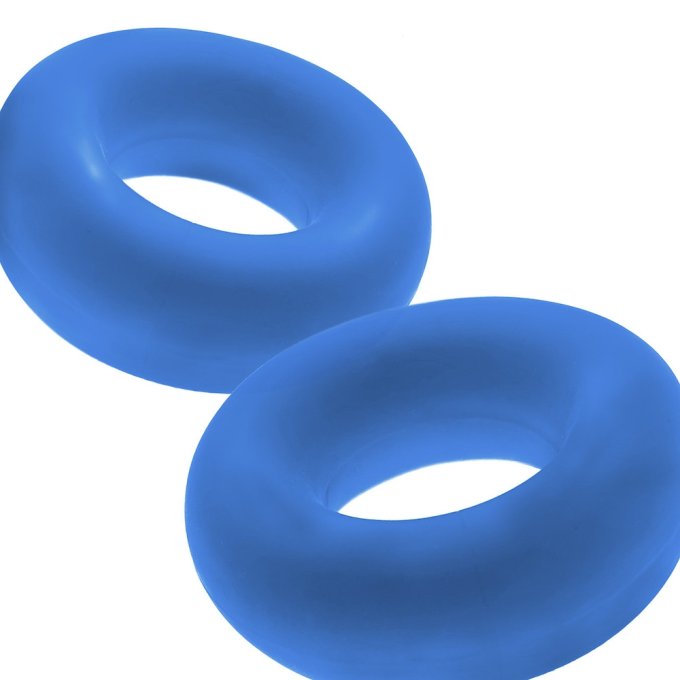 Lot de 2 cockrings Stiffy Bulge Bleus