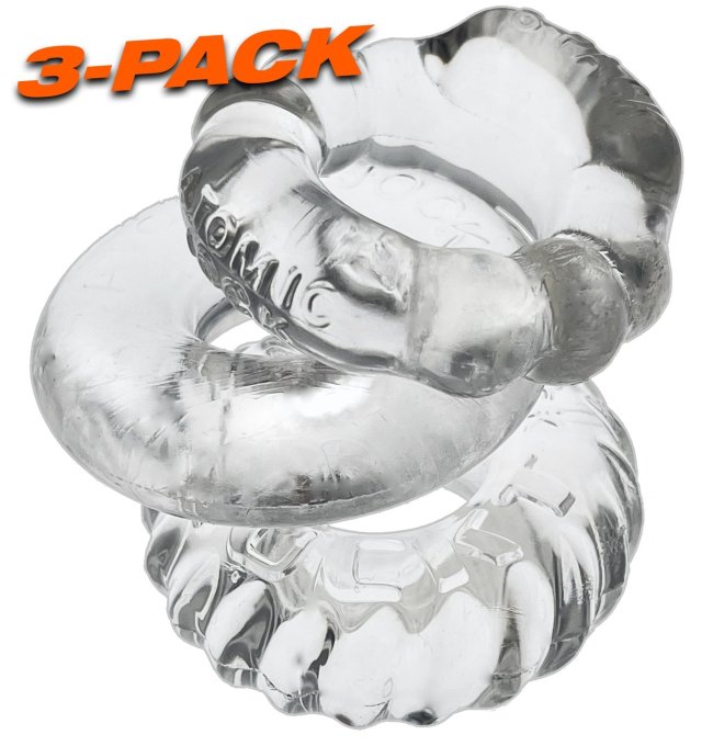 Lot de 3 cockrings Bonemaker Transparents