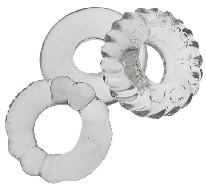 Lot de 3 cockrings Bonemaker Transparents