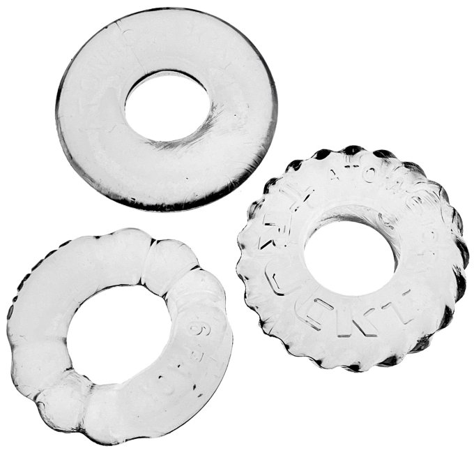 Lot de 3 cockrings Bonemaker Transparents