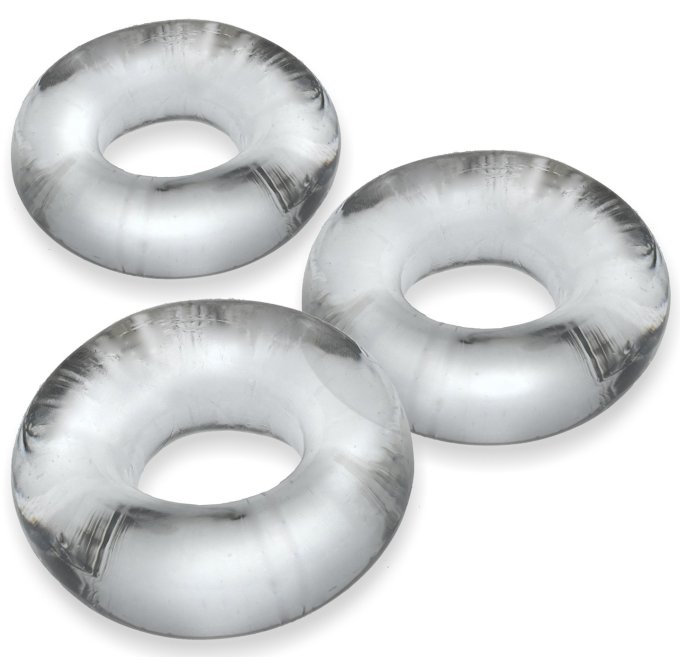 Lot de 3 cockrings Fat Willy Transparents