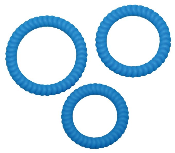 Lot de 3 cockrings Lust Bleus