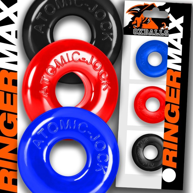 Lot de 3 Cockrings Ringer Max 20 mm Multicolores