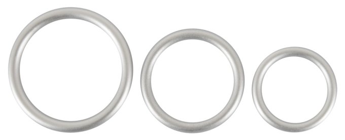 Lot de 3 cockrings Silicone Thin Ring Gris