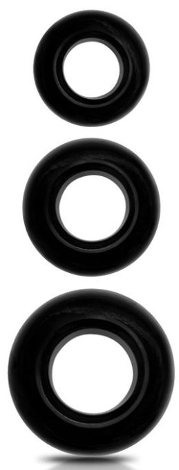 Lot de 3 cockrings souples Beast Ring Noirs