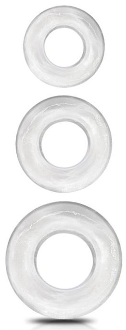 Lot de 3 cockrings souples Beast Rings Transparents