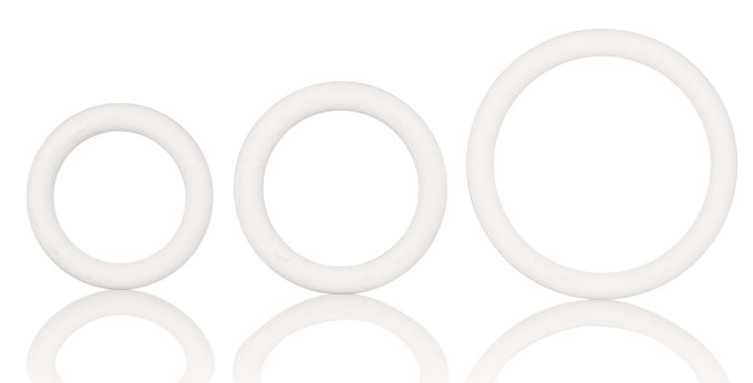 Lot de 3 cockrings souples Blanc