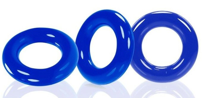 Lot de 3 cockrings Willy Rings Bleus