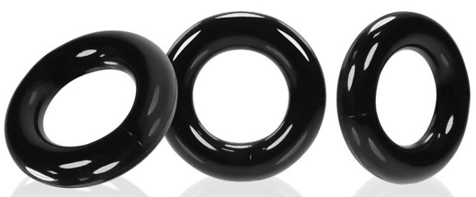 Lot de 3 cockrings Willy Rings Noir