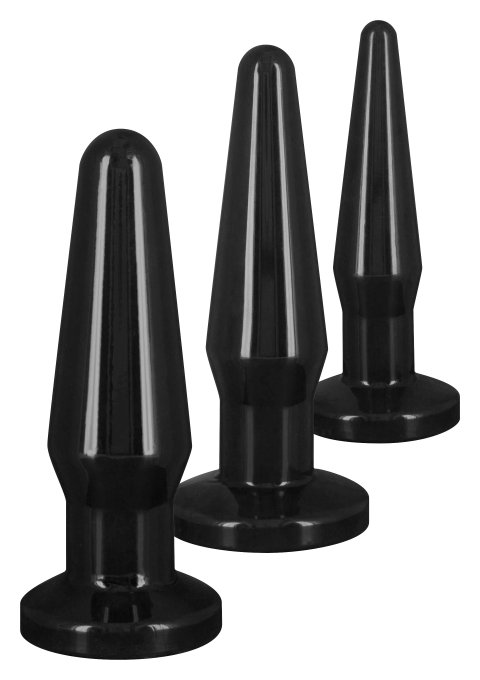 Lot de 3 plugs Best Butt Noirs