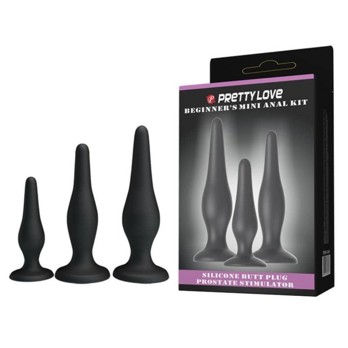 Lot de 3 plugs Silicone Débutant