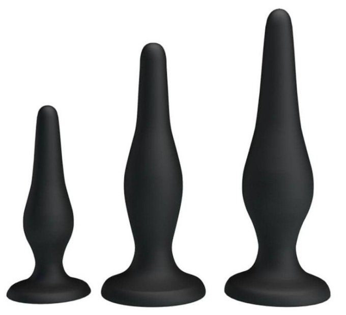 Lot de 3 plugs Silicone Débutant