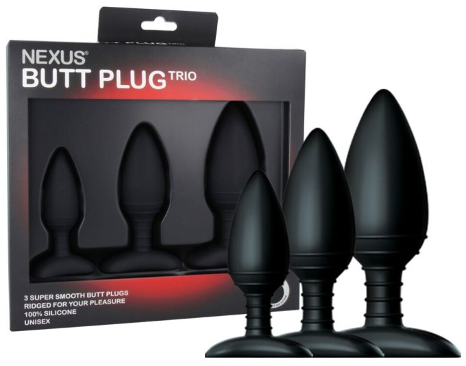 Lot de 3 plugs Silicone Trio Nexus Noirs